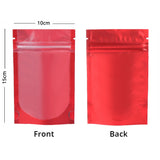 Custom Printed: Mylar Bag Matte Frosted Front Multicolors Stand Up Metallic Foil Zipper Bag Food Nut Travel Sample Storage Pouch