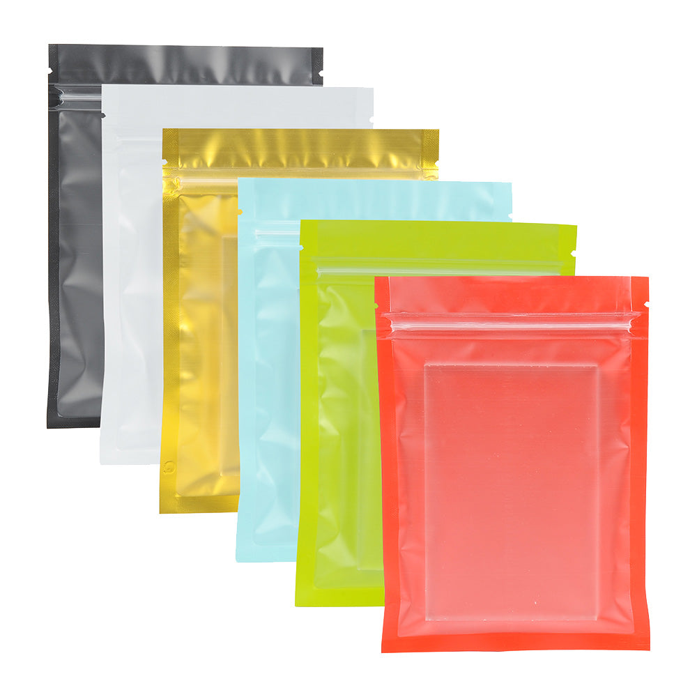 Eco Smell Proof Food Packaging Bags Zip Lock Storage Bags Matte Foil Mylar Plastic Pouches With Tear Notch