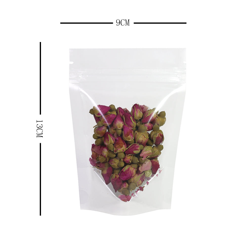Glossy Clear Plastic Mylar Stand Up Packaging Bag Dry Follow Liquid Storage Reusable Eco Zip Lock Pouch