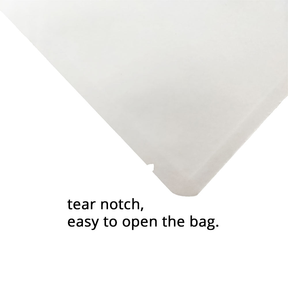 Eco-friendly Open Top Kraft Paper Bags Tear Notch Tea Pouches Kraft Paper Foil Mylar Storage Packaging Bags