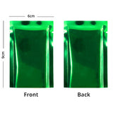 Vacuum Heat Sealable Smell Proof Packaging Bags Green Blue Open Top Tear Notch Pouches Foil Mylar Bags For Powder