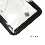 Different Sizes Black White Framed Clear Front Mylar Flat Zipper Bag with Euro Slot For Phone Accessories