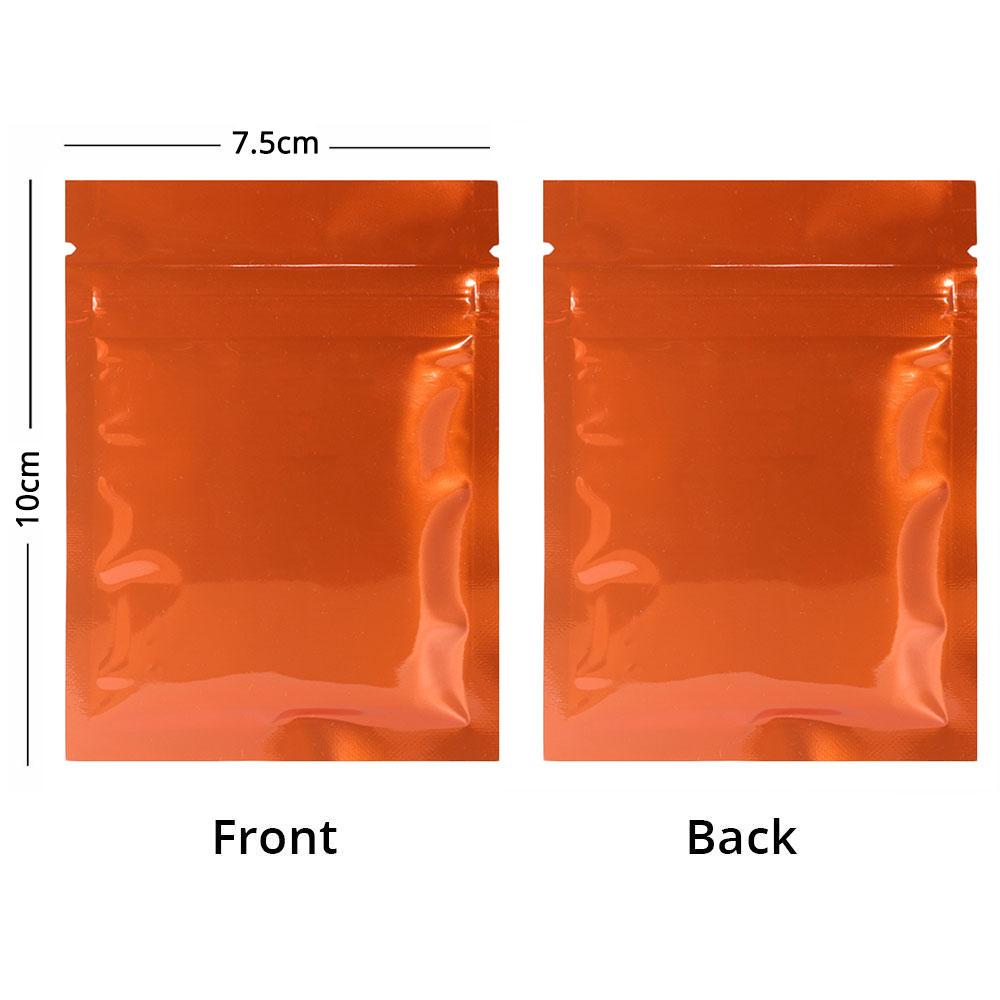 Small Glossy Colors Flat Gift Zip Lock Packing Bag Heat Sealing Foil Mylar Food Pouch