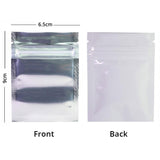 6.5x9cm Various Colors Small Zip Lock Bag Glossy Candy Flat Tear Notch Clear Front Herb Package Storage Pouch