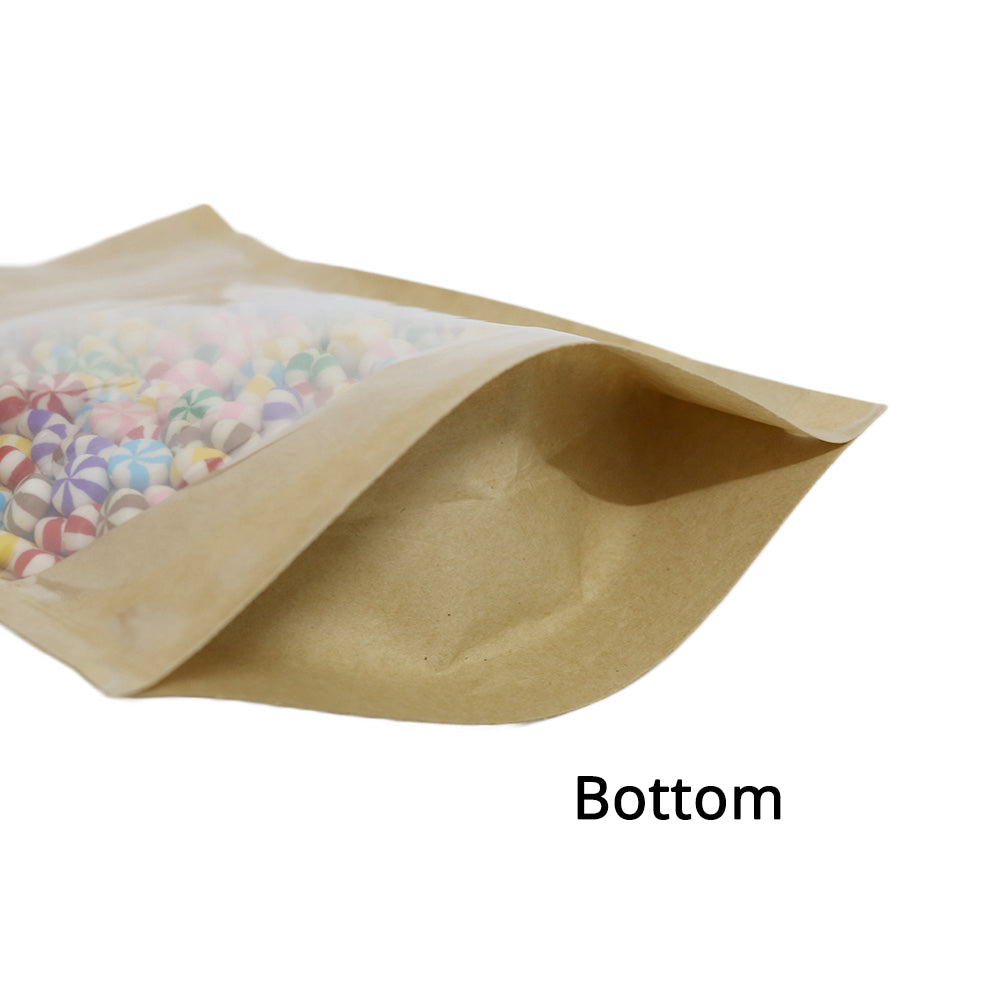 Custom Printed: Glossy Kraft Mylar Eco Zip Lock Pouch Waterproof Recyclable Stand Up Storage Coffee Bean Snack Food Bag