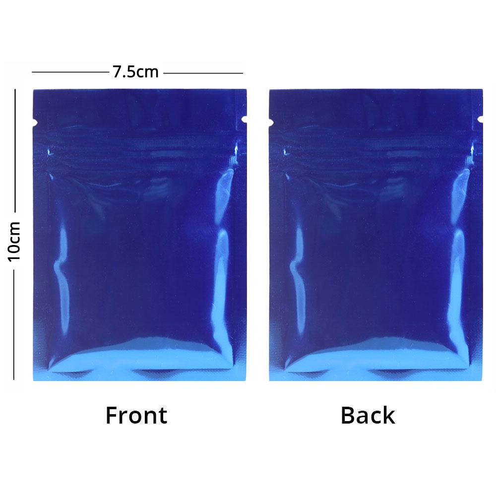 Small Glossy Colors Flat Gift Zip Lock Packing Bag Heat Sealing Foil Mylar Food Pouch