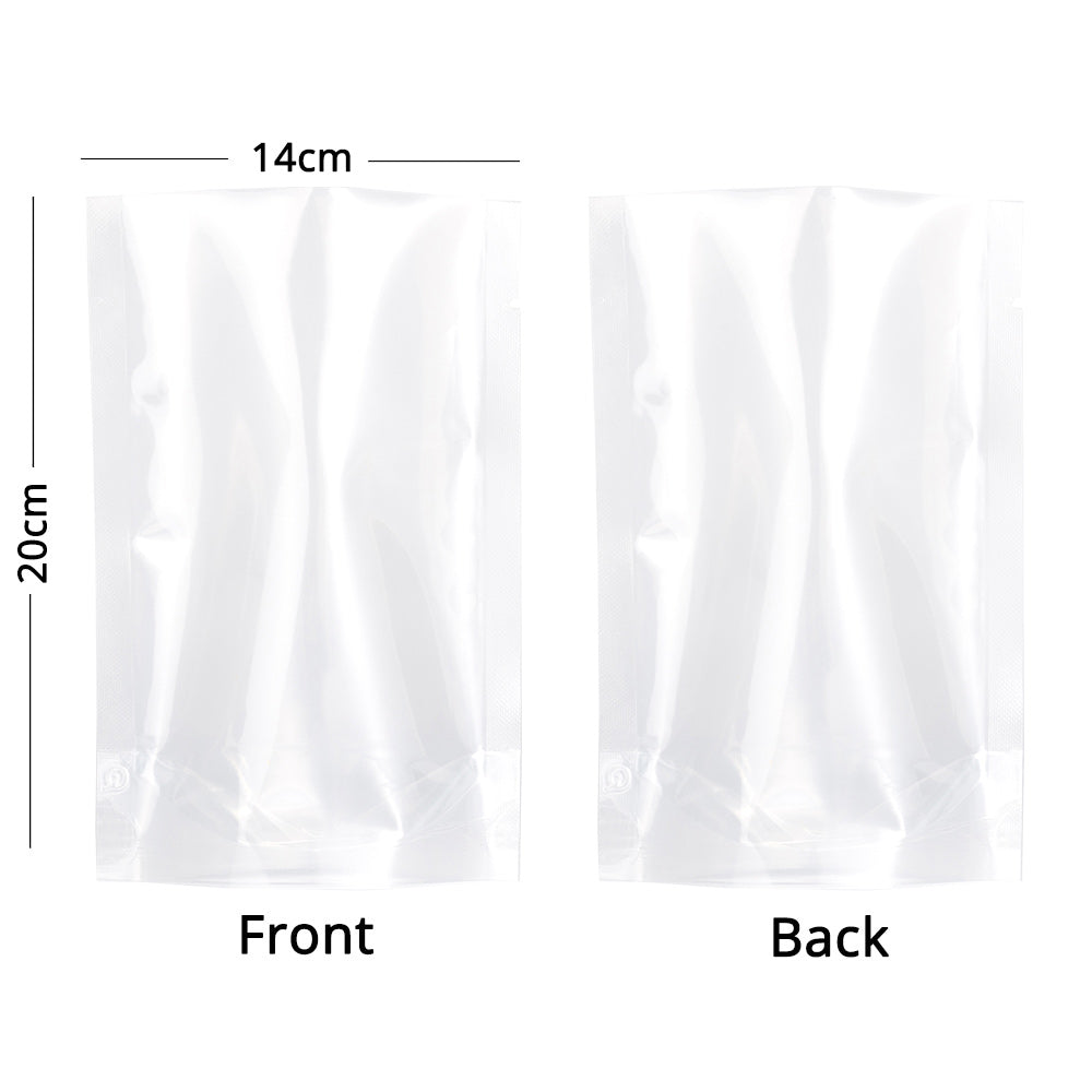 Stand Up Clear Open Top Vacuum Heat Sealing Coffee Herb Pouches Eco Plastic Mylar Packaging Bags
