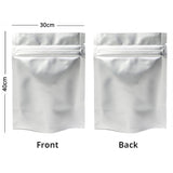 Custom Glossy Silver Aluminium Foil Packaging Reusable Zip Lock Bag Candy Snack Stand Up Storage Sample Pouch