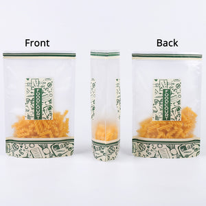 In Stock Matte Frosted White Plastic Packaging Bag W/Printed And Tear Notch Reclosable Stand Up Tea Candy Storage Zipper Bag