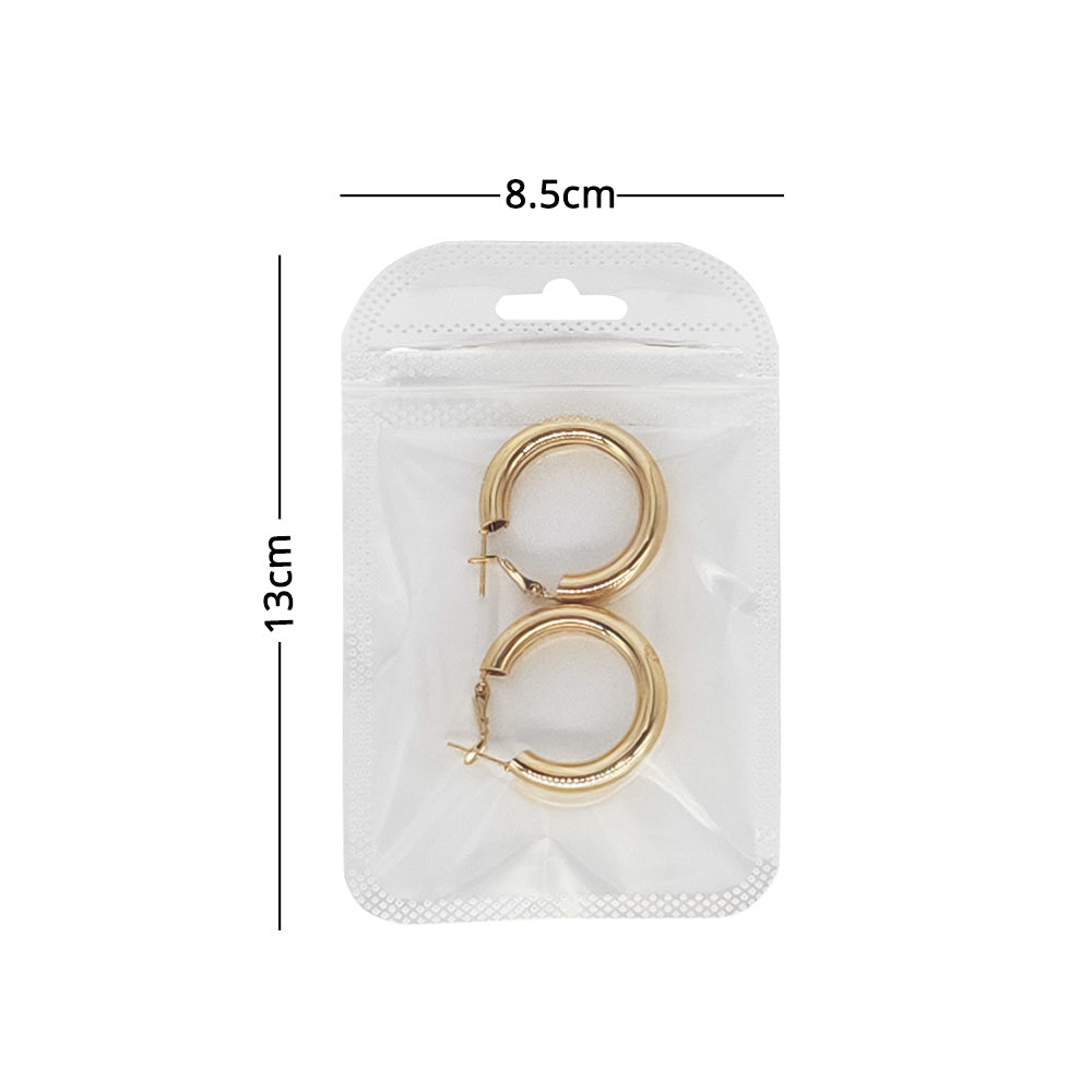 Multi-Size Eco PP Zip Lock Plastic Bag Front Clear Mylar Flat Tear Notch Pouch USB Cable Storage Bag With Hang Hole