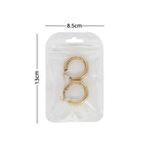 Multi-Size Eco PP Zip Lock Plastic Bag Front Clear Mylar Flat Tear Notch Pouch USB Cable Storage Bag With Hang Hole