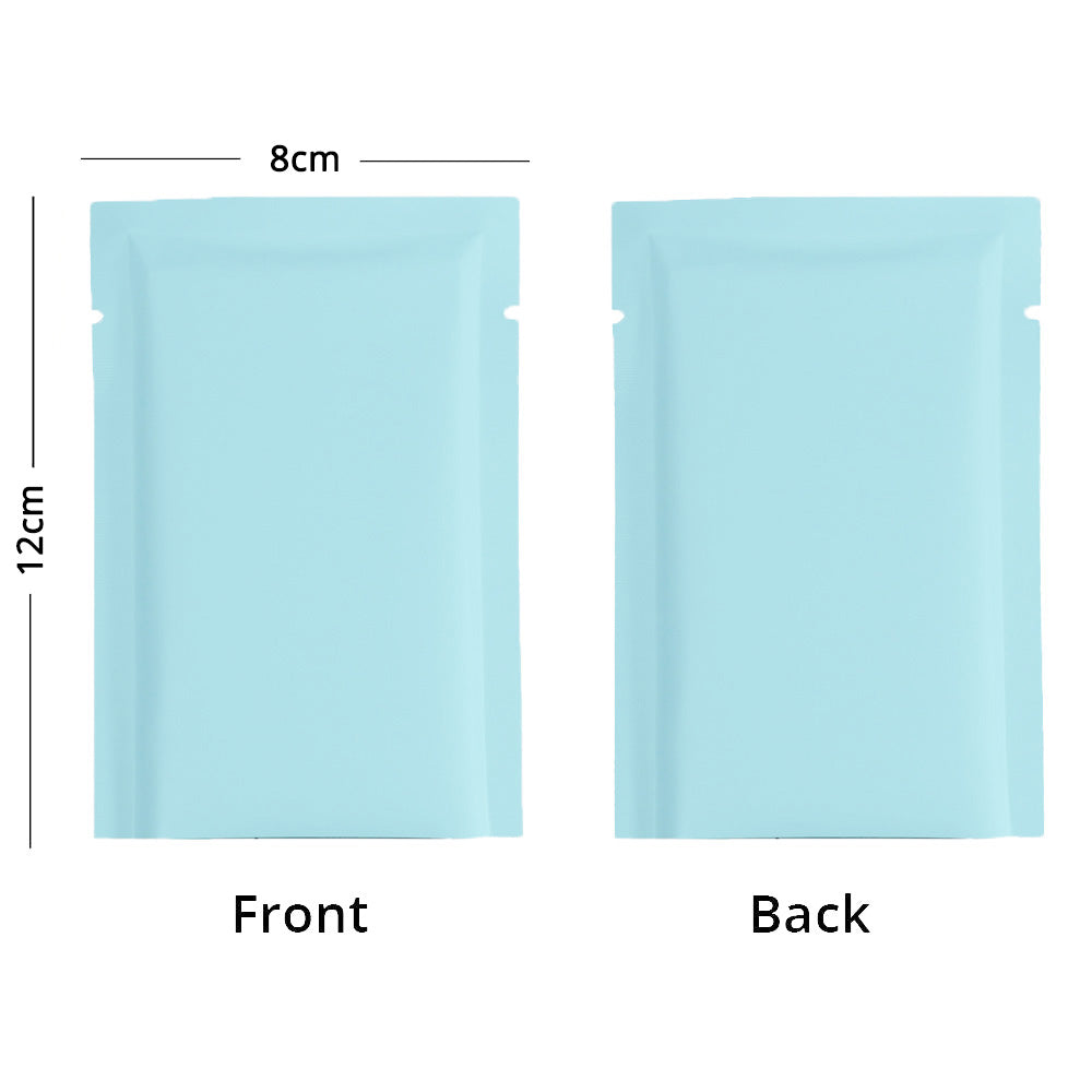 Vacuum Heat Sealable Smell Proof Packaging Bags Green Blue Open Top Tear Notch Pouches Foil Mylar Bags For Powder