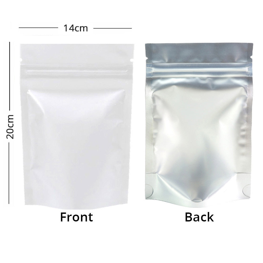 Custom Printed:Matte Forsted Front Stand Up Eco Metallic Mylar Plastic Packaging Zipper Bag Household Multi Function Storage Pouch