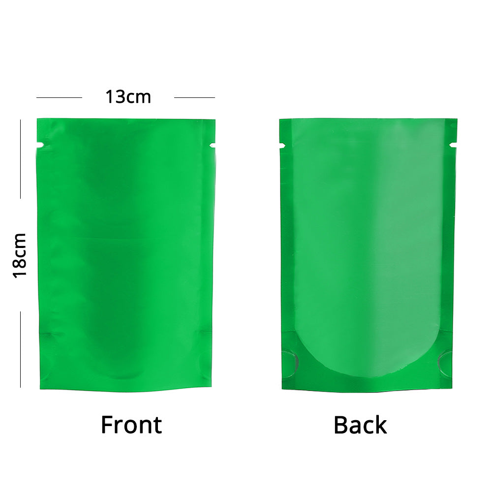 Vacuum Heat Seal Pouches Stand Up Smell Proof Matte Open Top Plastic Packaging Bags w/Clear Window & Tear Notch