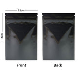 Multi-Size Glossy Black Vacuum Zip Lock Package Bag Recyclable Foil Mylar Flat Zipper Bag