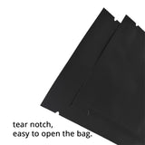 Matte Black Flat Open Top Heat Sealing Snacks Pack Pouches Various Sizes Vacuum Smell Proof Mylar Bags