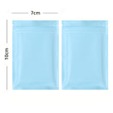 Flat Bottom Matte Blue Mylar Bags Resealable Various Size Heat Seal Aluminum Foil Zip Lock Pouches With Tear Notch