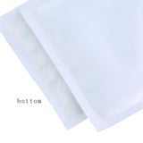 Glossy White One Side Clear plastic Bags Reusable Flat Heat Sealable Various Size Pouches With Open Top