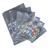 Aluminum Foil Vacuum Open Top Heat Seal Pouches Reusable Gossy Silver Flat Various Size Sachet