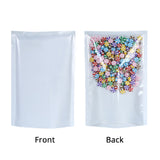 Glossy White One Side Clear plastic Bags Reusable Flat Heat Sealable Various Size Pouches With Open Top