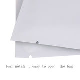 Double-Sided Same Color Frosted Material Flat Bottom Mylar Bags White Foil Heat Seal Vacuum Smell Proof Pouches