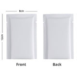 Double-Sided Same Color Frosted Material Flat Bottom Mylar Bags White Foil Heat Seal Vacuum Smell Proof Pouches