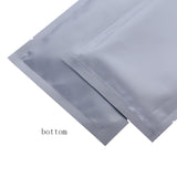 Matte Silver Aluminum Foil Vacuum Heat Seal Food Snack Packaging Bags Flat Reusable Waterproof Smell Proof Pouches