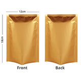 Matte Gold Various SIzes Flat Foil Mylar Packaging Bags Reusable Wate Proof Vacuum Food Snack Storage Sachet