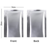 Matte Silver Aluminum Foil Vacuum Heat Seal Food Snack Packaging Bags Flat Reusable Waterproof Smell Proof Pouches