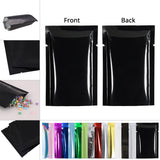 Matte Black Flat Open Top Heat Sealing Snacks Pack Pouches Various Sizes Vacuum Smell Proof Mylar Bags