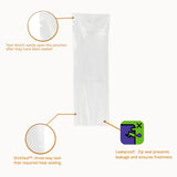 4x10cm 5x15cm Mini  Open Top Flat Sampling Aluminum Mylar Pouch Heat Seal Packaging Bag