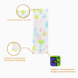 100pcs 5.5X15CM Printed Plastic Packaging Bags Heat Sealable Flat Open Top Cookies Candies Gummy Powder Pouch