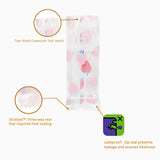 5.5X15cm Flat Bottom Heat Sealable Candies Gummy Powder Pouches Resealable Glossy Clear Printed Plastic Packaging Bags