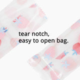 5.5X15cm Flat Bottom Heat Sealable Candies Gummy Powder Pouches Resealable Glossy Clear Printed Plastic Packaging Bags