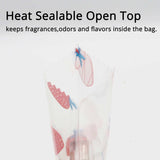 5.5X15cm Flat Bottom Heat Sealable Candies Gummy Powder Pouches Resealable Glossy Clear Printed Plastic Packaging Bags