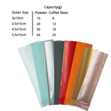 Matte White Aluminum Foil Long Size Coffee Printed Mylar Storage Bags Smell Proof Heat Seal Various Sizes Pouches