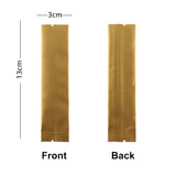 100pcs Matte Gold Aluminum Foil Flat Pouches Various Sizes Open Top Bag Long Size Coffee Printed Heat Seal Mylar Packing Bags