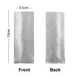 100Pcs/ Lot Pure Long Size Heat Seal Mylar Bags Foil Open Top Vacuum Packaing Bag Home Kitchen Coffee Spice Sugar Storage Pouch