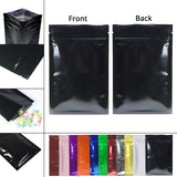 500pcs 6x9cm Custom Logo Ziplock Pouch Smell Proof Food Packaging Flat Reclosable Aluminum Foil Customized Zipper Bag