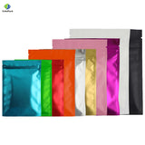 10x15cm Aluminum Foil Mylar Bags Frosted Clear Waterproof Zip Lock Pouch Heat Sealing Smell Prood Zipper Food Storage Bag