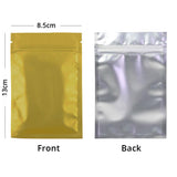 8.5x13cm Aluminum Foil One Side Clear Ziplock Pouch Colorful Open Top Zipper 100PCS Flat Heat Seal Matte Mylar Packaging Bags