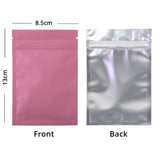 8.5x13cm Aluminum Foil One Side Clear Ziplock Pouch Colorful Open Top Zipper 100PCS Flat Heat Seal Matte Mylar Packaging Bags