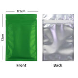 8.5x13cm Aluminum Foil One Side Clear Ziplock Pouch Colorful Open Top Zipper 100PCS Flat Heat Seal Matte Mylar Packaging Bags