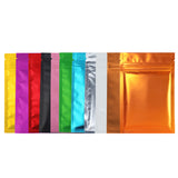 8.5x13cm Aluminum Foil One Side Clear Ziplock Pouch Colorful Open Top Zipper 100PCS Flat Heat Seal Matte Mylar Packaging Bags