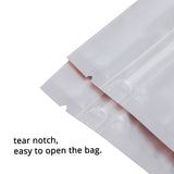 8.5x13cm Aluminum Foil One Side Clear Ziplock Pouch Colorful Open Top Zipper 100PCS Flat Heat Seal Matte Mylar Packaging Bags