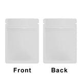 7.5x10cm Glossy White Flat Bottom Mylay Package Bags Water Proof Round Corner Heat Sealing Aluminum Foil Zip Lock Pouches