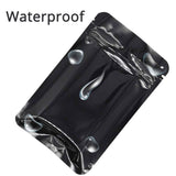 8.5x13cm 10x15cm Glossy Black Flat Bottom Heat Seal Smell Proof Small Mylar Bags Aluminum Foil Food Snack Coffee Bean Zipper Lock Pouches