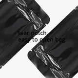 8.5x13cm 10x15cm Glossy Black Flat Bottom Heat Seal Smell Proof Small Mylar Bags Aluminum Foil Food Snack Coffee Bean Zipper Lock Pouches