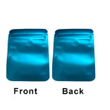 Reusable Flat Bottom Matte Blue Zipper Lock Pouches Eco-friendly Smell Proof Various Sizes Aluminum Foil Heat Seal Mylar Bags