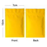 Right Angle Flat Bottom Aluminum Foil Mylar Bags Smell Proof Heat Sealing Matte Yellow Zip Lock Pouches Snack Candy Package